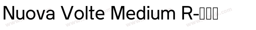 Nuova Volte Medium R字体转换